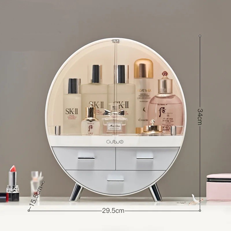 Dust Free Cover Waterproof Makeup Storage Box